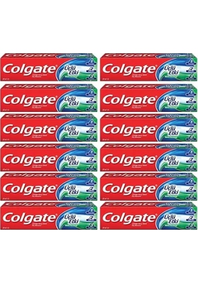 Colgate Üçlü Etki Nane Ferahlığı Diş Macunu 50 ML x 12