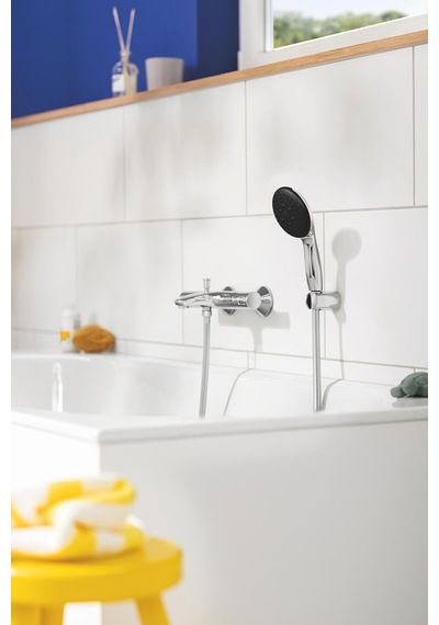 Precision Start Termostatik Banyo Bataryası, Su Tasarruflu, Krom, 34598000 Altın - Beyaz