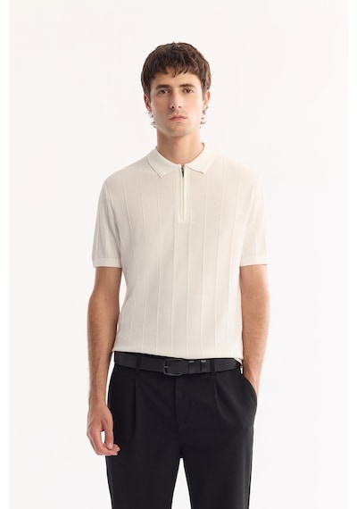 Avva Erkek Ekru Polo Yaka Fermuarlı Rayon Tüylenmeyen Çizgili Triko Regular Fit T-shirt A52y5010 Avva Erkek Ekru Polo Yaka Fermuarlı Rayon Tüylenmeyen Çizgili Triko Regular Fit T-shirt A52y5010