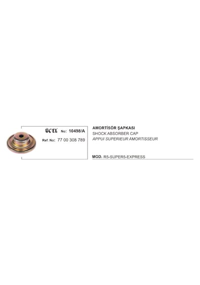 RENAULT R9 AMORTİSÖR ŞAPKASI 10498A