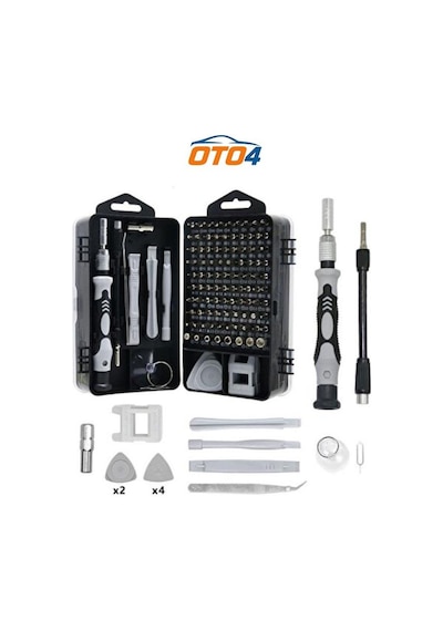 Oto4 115 Parça Profesyonel Cep Telefonu Tablet Laptop Tamir Seti Tornavida Seti