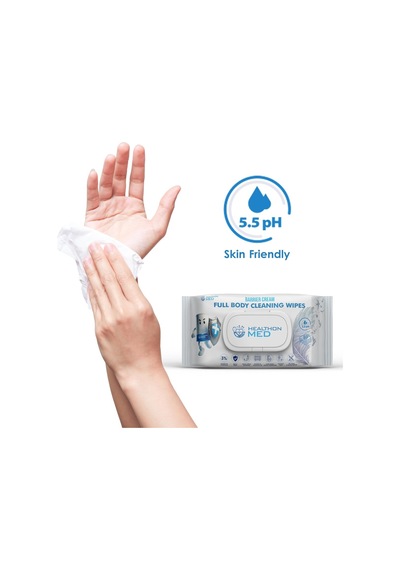 Koruyucu Krem İçerikli Islak Vücut Temizleme Mendili 50 X 2'li Set, Büyük Kamp, Seyahat Ve Hasta Bakımı İçin Uygun
