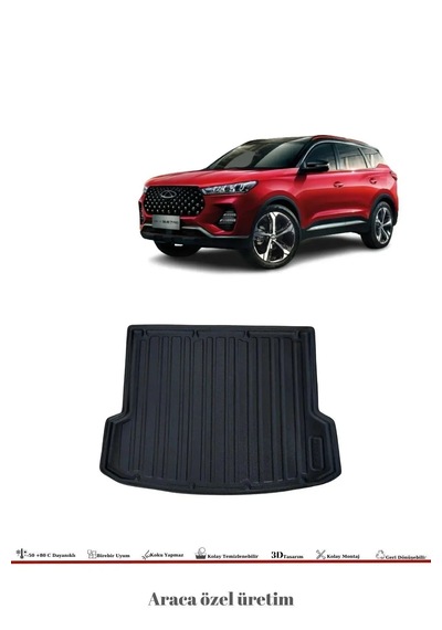 Chery Tiggo 8 Pro 2022 Sonrası 7 Koltuk Açık 3d Lüx Bagaj Havuzu