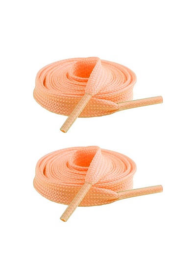 Hapshoe Fosforlu Neon Turuncu 1 Cm Kalınlığında 1 Çift Yassı Spor Ayakkabı Bağcığı Turuncu