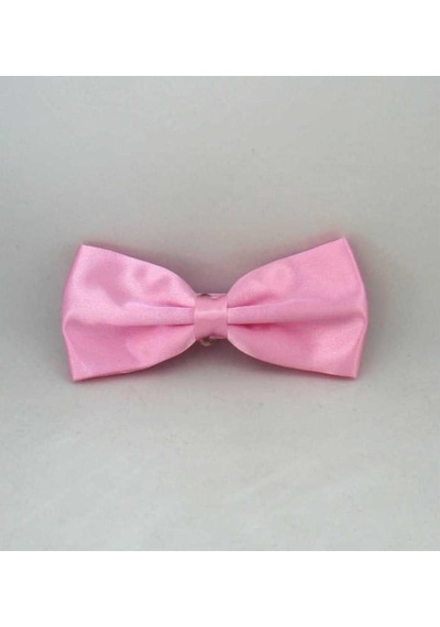 Gaffy Pembe Düz Renk Saten Papyon - SP-08 Pembe