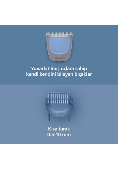 Beard Trimmer 3000 Serisi, Siyah, 20 Uzunluk Ayarı, Kendini Bileyen Bıçaklar, 60 Dakika Kablosuz Kullanım, Usb-a Şarj, Bt3617/15