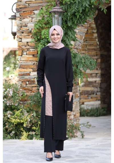 İbrahim Burak Etiler Collection Yırtmaç Detaylı Takım Mdc 1133 Siyah