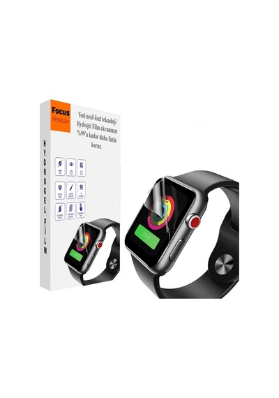 Apple Uyumlu Watch Se 40mm 2 Adet Kırılmaz Cam Özel Kesim Hydrogel Film
