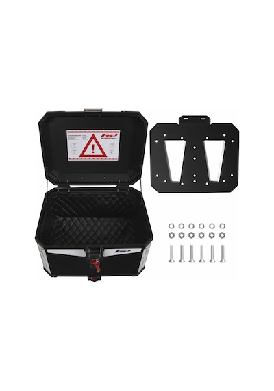 GP Kompozit Universal 57 lt Alüminyum Motosiklet Çantası Siyah