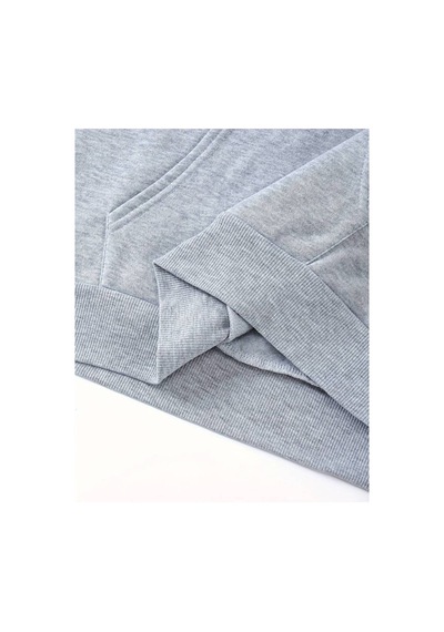 Medinenur Positive Baskılı Kapüşonlu Sweatshirt Gri