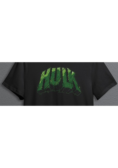 Bumeta The Hulk Yeşil Dev Adam Yazı Unisex Tişört T-shirt 001
