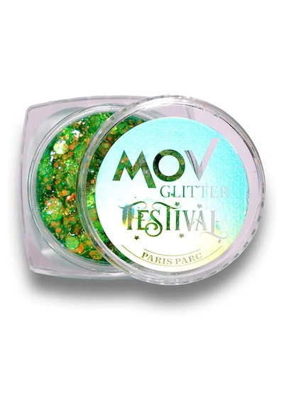 Mov Krem Glitter Festival No:5 Paris Parc Yeşil Altın Simli Festival Makyajı Yeşil Altın