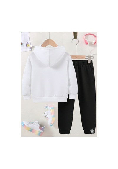Stil X Twıce Baskılı Sweatshırt Takım / K Pop Beyaz-3