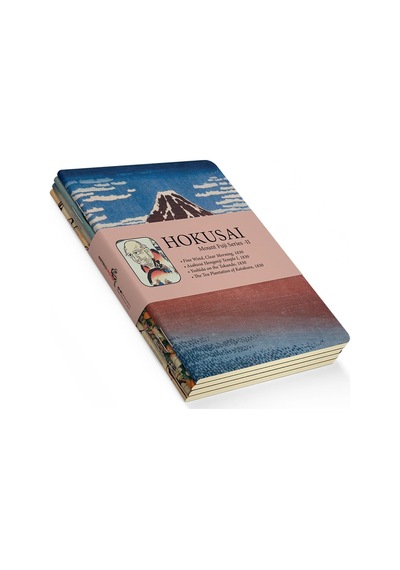Hokusai 4'lü Defter Seti 2, Mount Fuji Series Iı, Çizgisiz, 64 Sayfa, 14x21cm Çok Renkli
