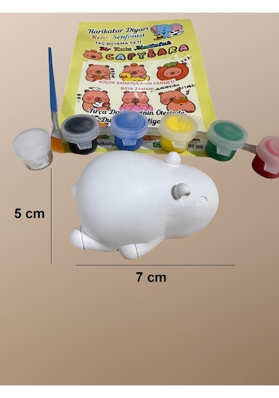 Capybara Figürlü Taş Boyama 3d Eğitici Boyama