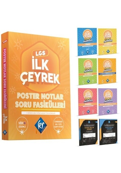 Kr Akademi 8.sınıf İlk Çeyrek Poster Notlar Soru Fasikülleri