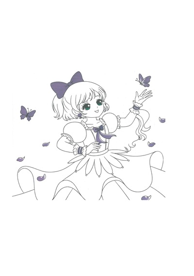 4e Anime Princess Boyama Kitabı Mor