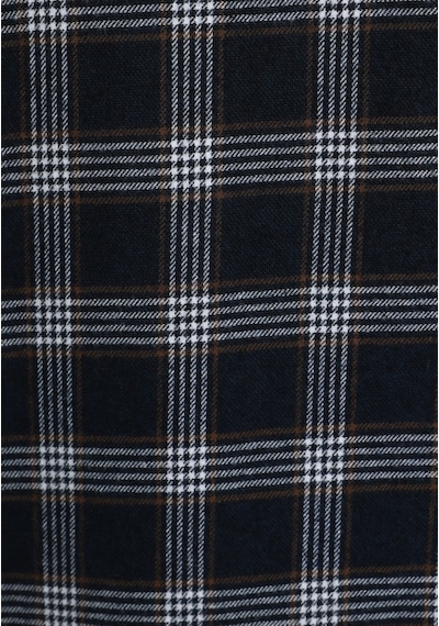 Colin's Colins Regular Fit Shirt Neck Ekoseli Erkek Lacivert Uzun Kol Gömlek Cl1083453 Q1.v1 Nav