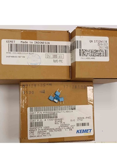 Pfr5 222j400j11l4 Bulk 2.2nf 400v 5mm 0.05 Polyester Kondansatör 100 Adet