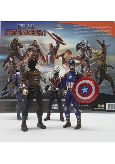 Super Hero Civil War Süper Kahramanlar 4 Lü Set süpriz