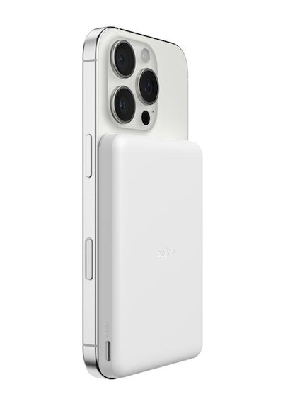 Belkin Bpd010hqwh Boostcharge 5.000 Mah Magsafe Uyumlu 15w Kablosuz Slim Powerbank - Beyaz Siyah