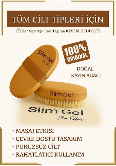 At Kılı Selülit Fırçası Doğal Cilt Bakım Fırçası Kese Hediyelidir