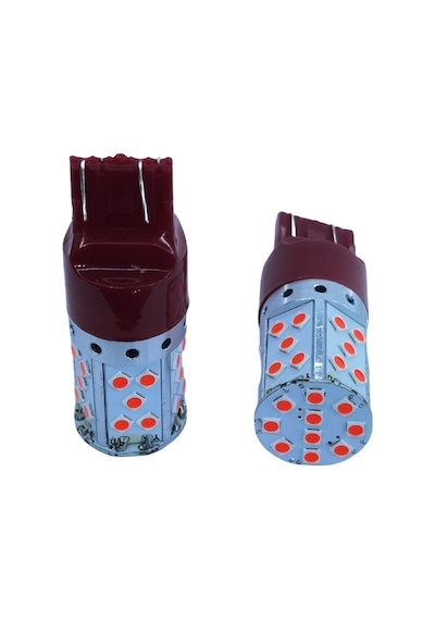 T20 Dekoratif Led Stop Ampul Çift Duy Canbuslı Kırmızı 12v / Laam944 Renkli