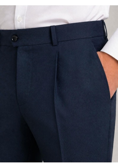 Classics Men Ricati Regular Fit Pileli Erkek Kumaş Pantolon - 7621 Lacivert