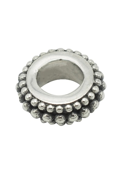 Nur Silver Sıralı Boncuk Model Yuvarlak Gümüş Charm Nur-bl00639