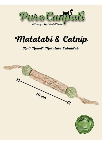 Ayrex Purecanpati Catnipli Matatabi Stick Kedi Diş Kaşıyıcı Oyuncak