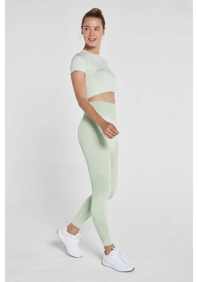 Jerf Captiva Yumuşak Dokulu & Esnek Crop Top Yeşil