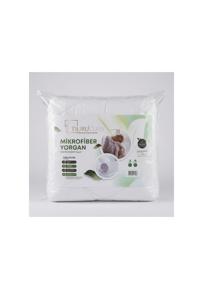 Tek Kişilik Mikrofiber Yorgan Ekstra Yumuşak Silikon Elyaf 155x215 -silikon Elyaf Konforu Beyaz 155 X 215 Duruclass Home