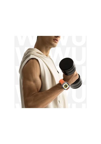 Watch 44mm Uyumlu Wiwu Wi-wb0201 Comf Secur Serisi Spor Silikon Kordon Turuncu