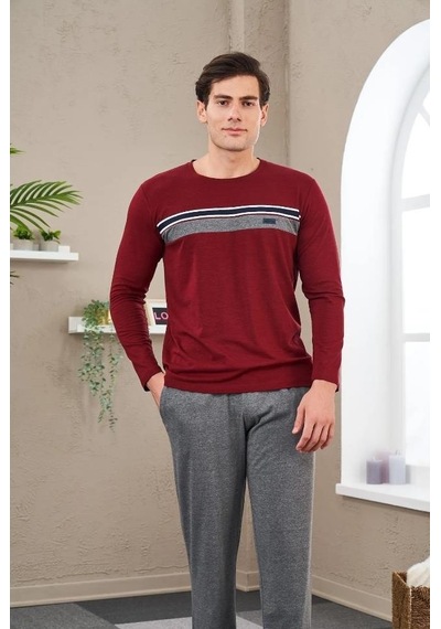 Pjs 23707 Erkek Bisiklet Yaka Pijama Takım 001