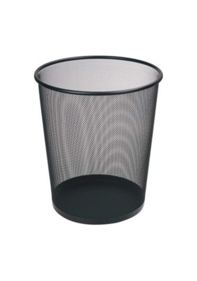 Drt Siyah Metal Fileli Çöp Kovası