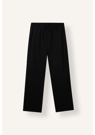 Defacto %100 Pamuk Beli Bağcıklı Relaxed Fit Düz Paça Pijama Altı J0330ax26aubk81 Siyah-bk81