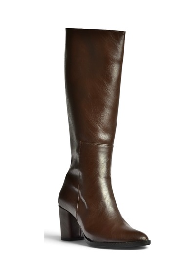 Fox Shoes V965012509 Kahverengi Kalın Topuklu Kadın Çizme