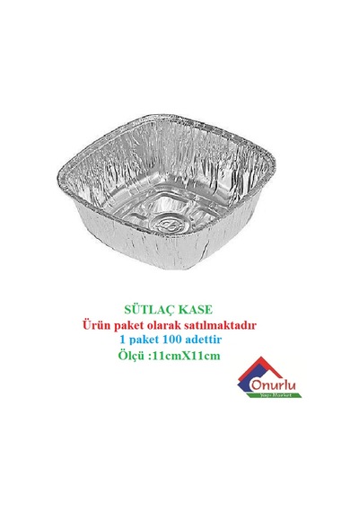 Alüminyum Kap 110 G Sütlaç Kase 100 Adet Çok Renkli