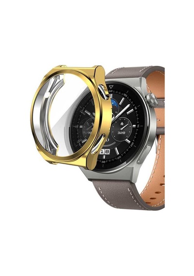 Huawei Watch Gt 3 Pro 46mm Mkst Watch Gard 02 Koruyucu Silikon - Gold