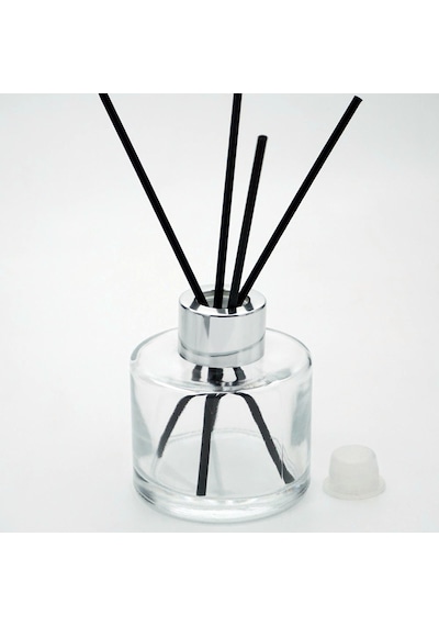 Ferdenferda 10 Adet Boş Cam Bambu Oda Koku Şişe 100 ML Silindir Model Şeffaf