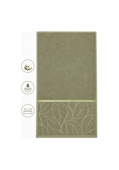 El Yüz Havlusu 50x90 Cm Kısmi Kadife Lunaria Collection 230 Gr Yeşil