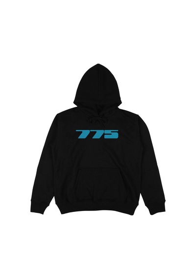 Tarzsokak 775 V2 Siyah Oversize Unisex Kapüşonlu Sweatshirt Hoodie