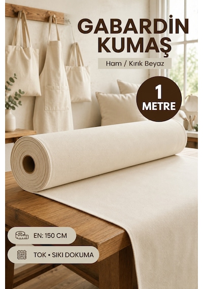 Gabardin Kumaş, Çanta , Tuval, Punch, Nakış, Branda Ve Güneşlik Yapımına Uygun En : 150cm Bej