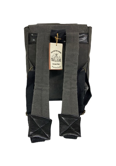 Old Cotton Cargo Vintage Su Geçirmez Kanvas Salaş Unisex Günlük Okul Tablet Sırt Çantası Naoko S 24x30cm Gri