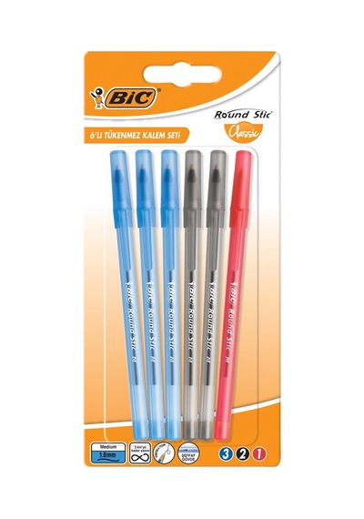 Bic Round Stıc Tükenmez Kalem Renkli Tarı