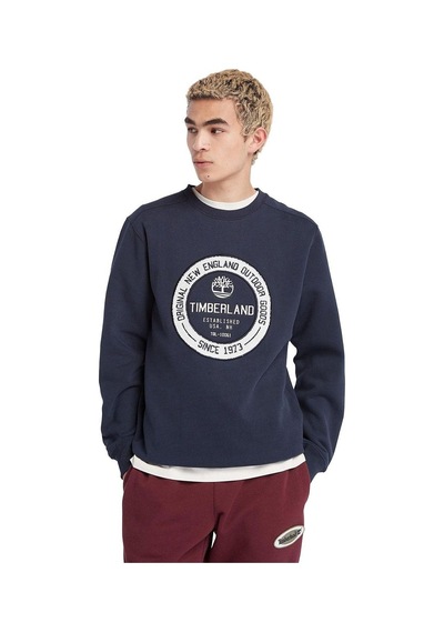 Timberland Ls Elevated Brand Carrier Crew Erkek Sweatshirt-153 Mavi