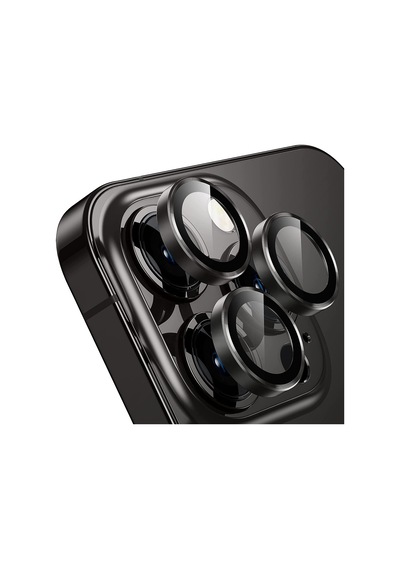 Buff Apple Uyumlu iPhone 14 Pro Max Avantaj Paket - 2x5d Ekran Koruyucu + Air Bumper Kılıf + Lens Koruyucu Siyah