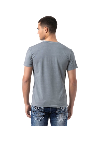 Cipo & Baxx Erkek Regular Fit Baskılı Pamuklu T-shirt Ct827 Gre