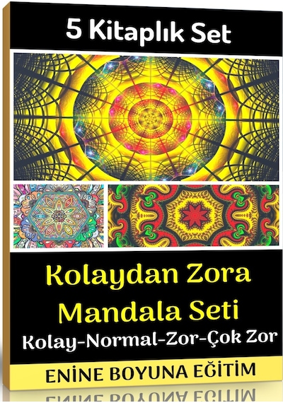 Kolaydan Zora Mandala Boyama Seti (5 Kitap)