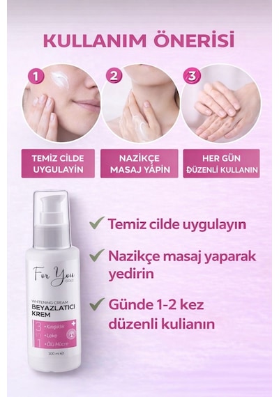 Cilt Beyazlatıcı Krem Kararma Karşıtı - Ton Eşitleyici - Renk Açıcı Krem